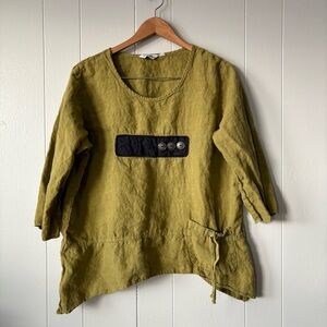 Liz & Jane Linen Top